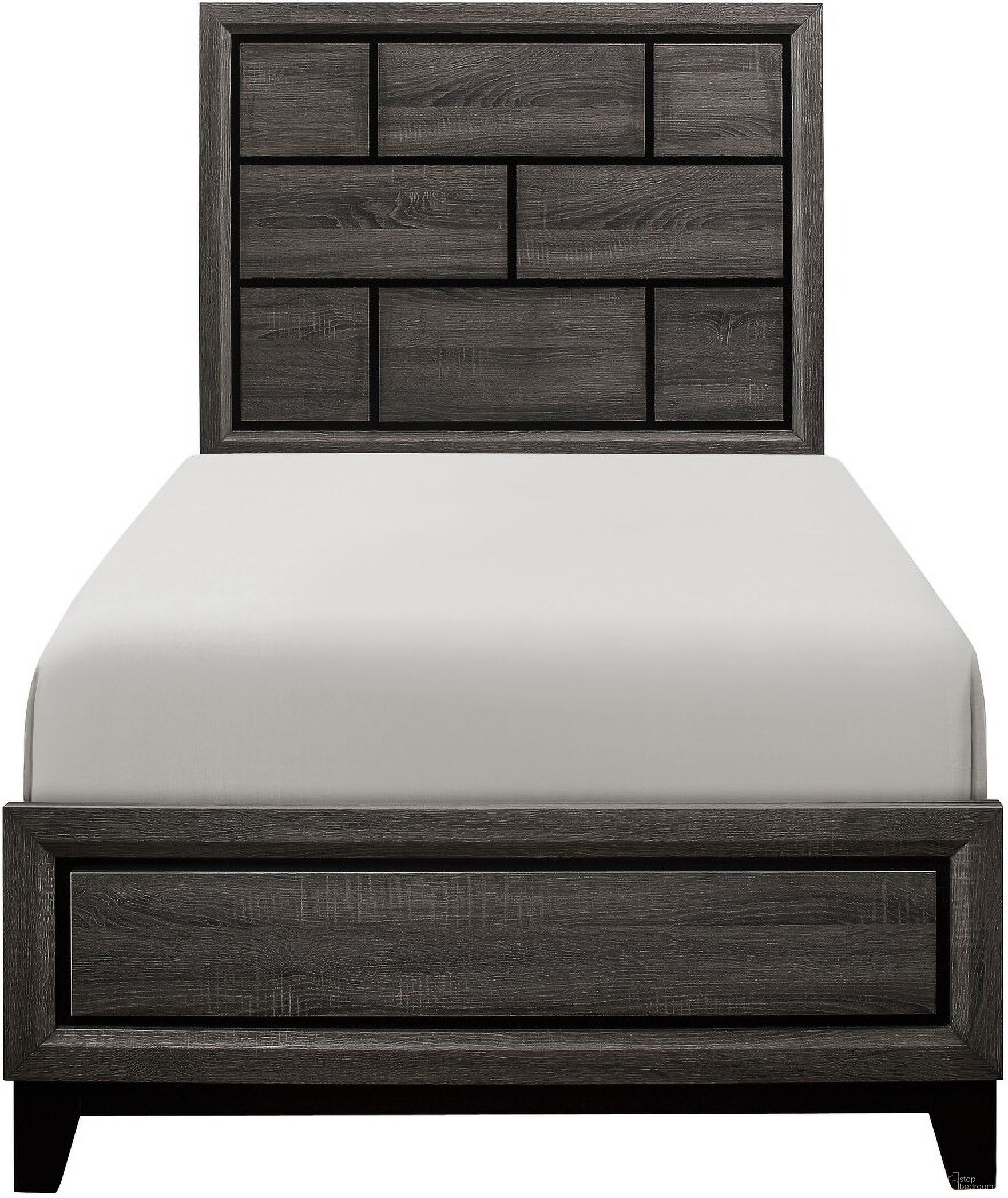 The appearance of Davi Gray Twin Panel Bed designed by Homelegance in the transitional interior design. This gray piece of furniture was selected by 1StopBedrooms from Davi Collection to add a touch of cosiness and style into your home. Sku: 1645T-1;1645T-3. Bed Type: Panel Bed. Bed Size: Twin. Material: Veneer.