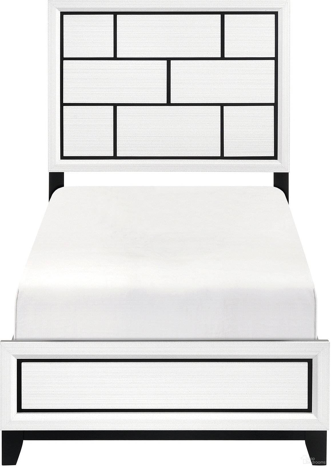 The appearance of Davi Twin Panel Bed In White designed by Homelegance in the modern / contemporary interior design. This white piece of furniture  was selected by 1StopBedrooms from Davi Collection to add a touch of cosiness and style into your home. Sku: 1645WHT-1;1645WHT-3. Bed Type: Panel Bed. Bed Size: Twin. Material: Wood Veneer.