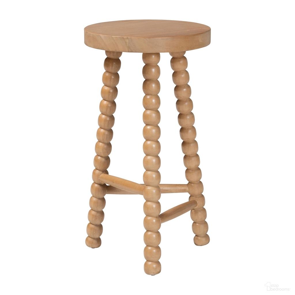 The appearance of David Sculptural Backless Acacia Wood Bobbin Counter Stool In Natural Brown designed by Baxton Studio in the traditional interior design. This natural brown piece of furniture  was selected by 1StopBedrooms from David Collection to add a touch of cosiness and style into your home. Sku: Juan-Natural Wooden-CS. Material: Acacia Wood.