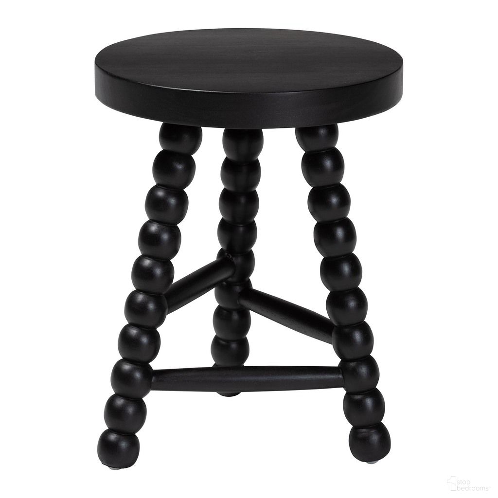 The appearance of David Turned Bobbin Acacia Wood Multipurpose Accent Stool with Tripod Base In Black designed by Baxton Studio in the traditional interior design. This black piece of furniture  was selected by 1StopBedrooms from David Collection to add a touch of cosiness and style into your home. Sku: David-Black Wooden-Stool. Material: Acacia Wood.
