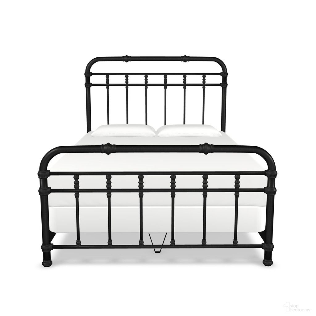Davina Queen Complete Bed with Metal Profile In Weathered Iron