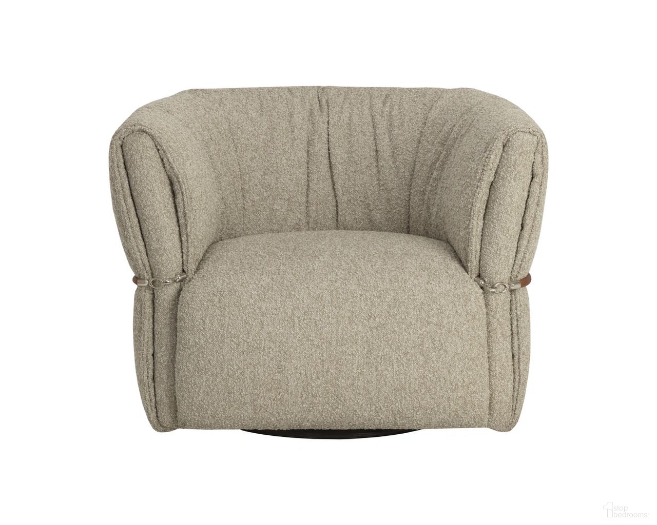 Davisville Swivel Armchair In Santa Cruz Cappuccino