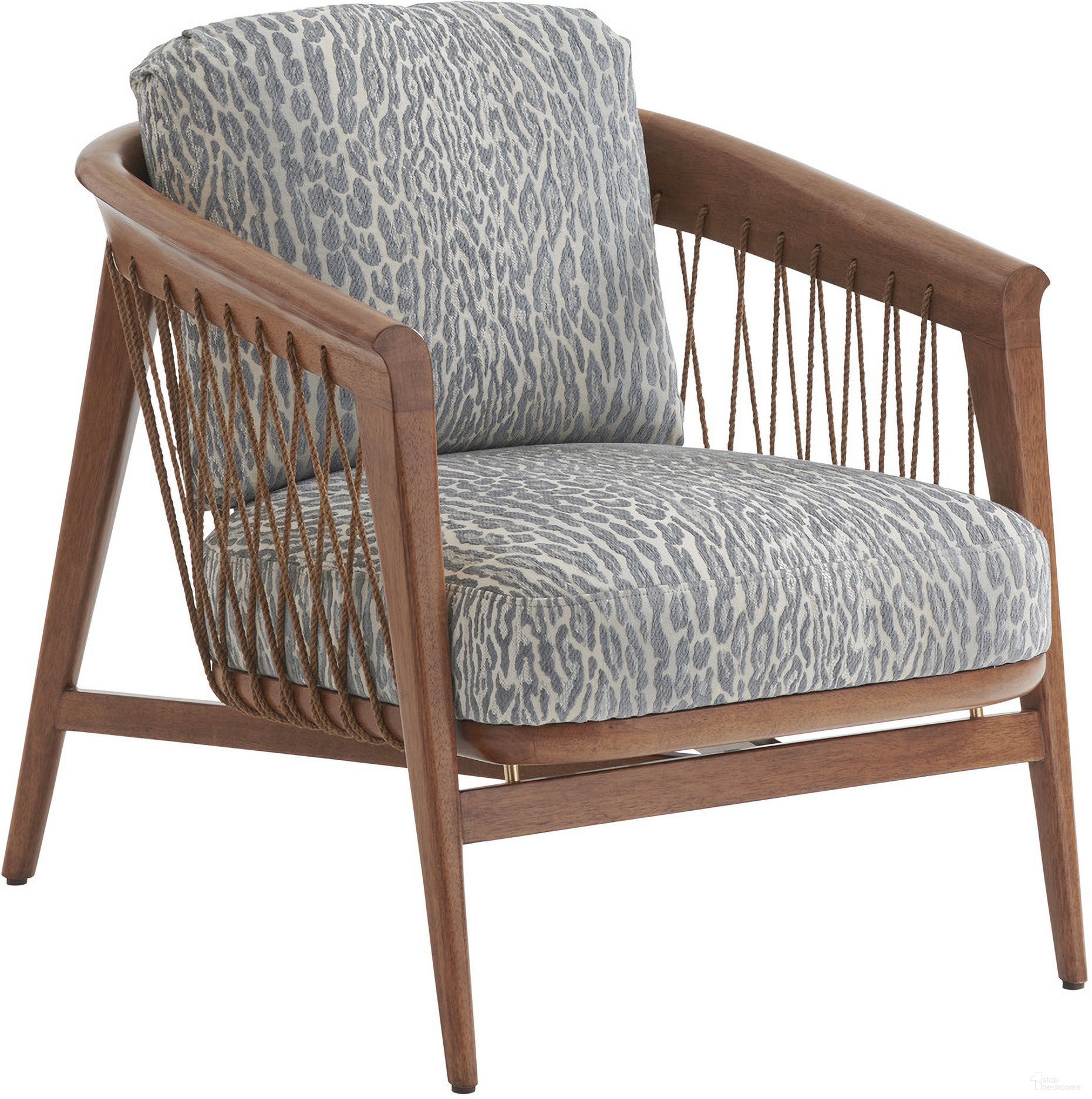 The appearance of Davita Chair designed by Tommy Bahama in the coastal interior design. This gray piece of furniture  was selected by 1StopBedrooms from Palm Desert Collection to add a touch of cosiness and style into your home. Sku: 1928-11-40.