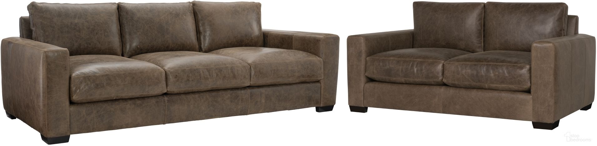 The appearance of Dawkins Leather Living Room Set designed by Bernhardt in the modern / contemporary interior design. This brown piece of furniture was selected by 1StopBedrooms from Dawkins Collection to add a touch of cosiness and style into your home. Sku: 9227LO;9225LO. Material: Leather.