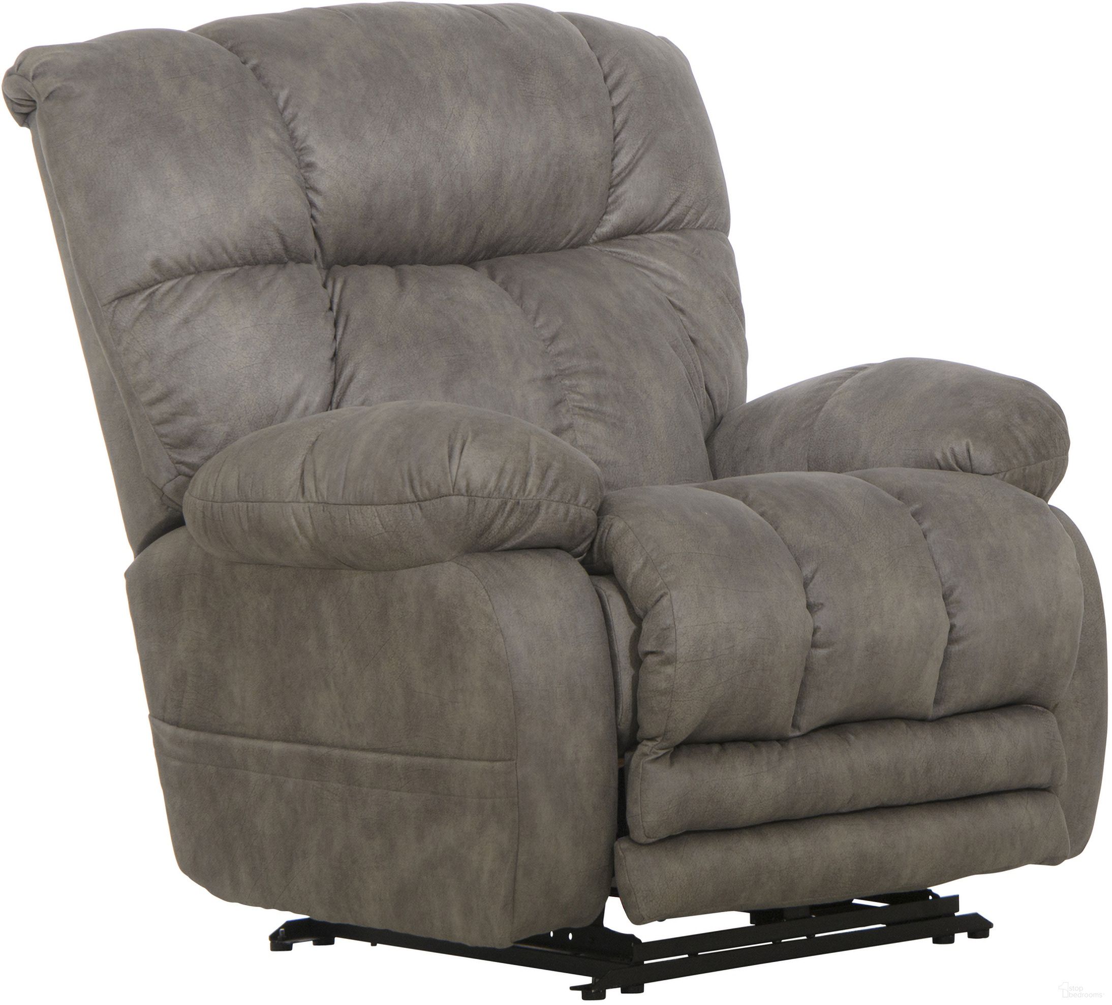 The appearance of Dawkins Oversized Power Lay Flat Recliner In Charcoal designed by Catnapper in the traditional interior design. This charcoal piece of furniture  was selected by 1StopBedrooms from Dawkins Collection to add a touch of cosiness and style into your home. Sku: 647937142868. Material: Fabric.