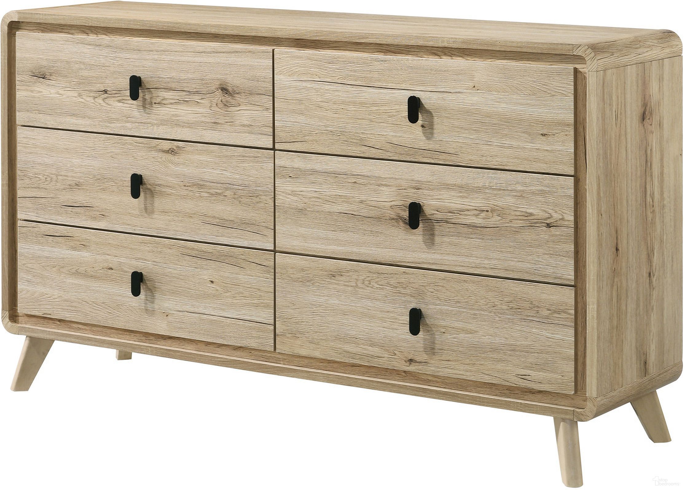 The appearance of Dawson Dresser In Driftwood designed by Crown Mark in the transitional interior design. This driftwood piece of furniture was selected by 1StopBedrooms from Dawson Collection to add a touch of cosiness and style into your home. Sku: B9240-1. Material: Pb.