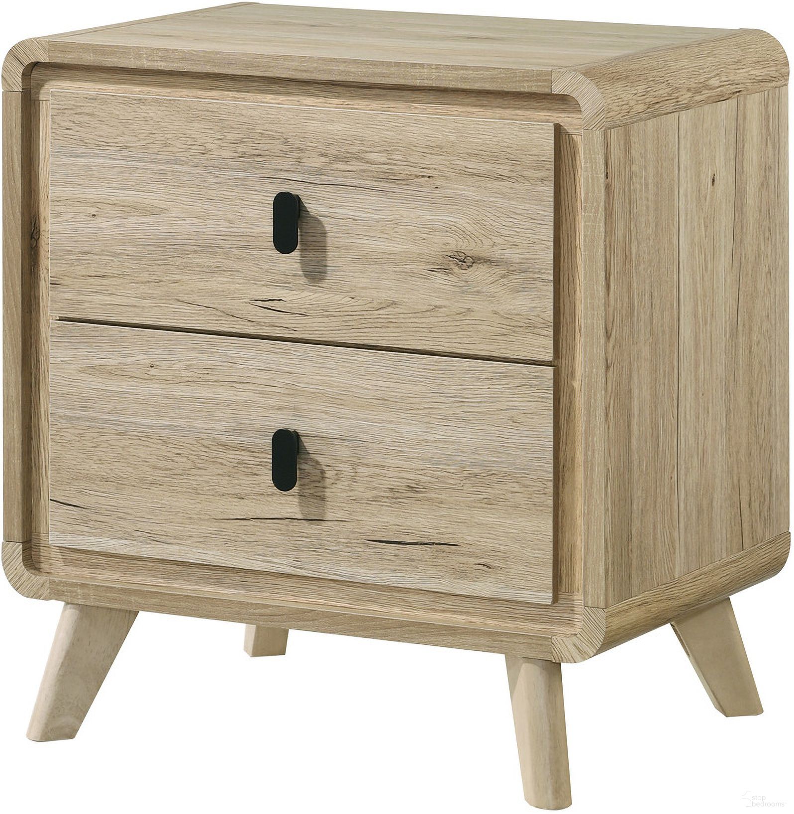 The appearance of Dawson Night Stand In Driftwood designed by Crown Mark in the transitional interior design. This driftwood piece of furniture was selected by 1StopBedrooms from Dawson Collection to add a touch of cosiness and style into your home. Sku: B9240-2. Material: Pb.
