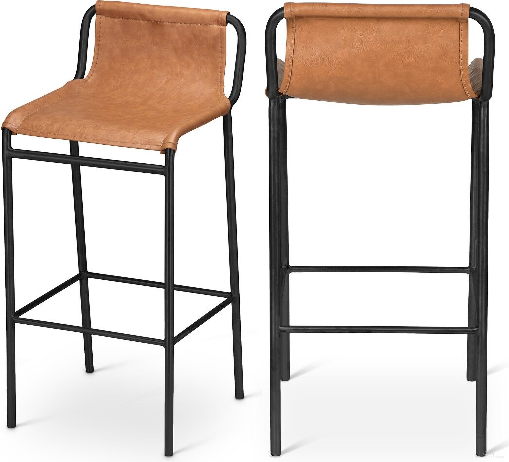 The appearance of Dax Vegan Leather Counter Stool In Cognac designed by Meridian in the modern / contemporary interior design. This cognac piece of furniture was selected by 1StopBedrooms from Dax Collection to add a touch of cosiness and style into your home. Sku: 500Cognac-C. Material: Iron.