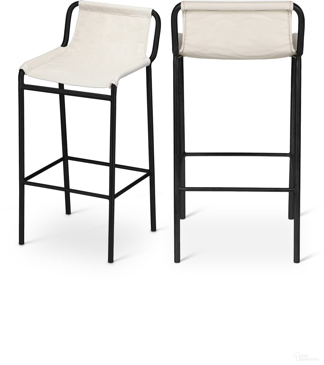 Dax Vegan Leather Counter Stool In Cream