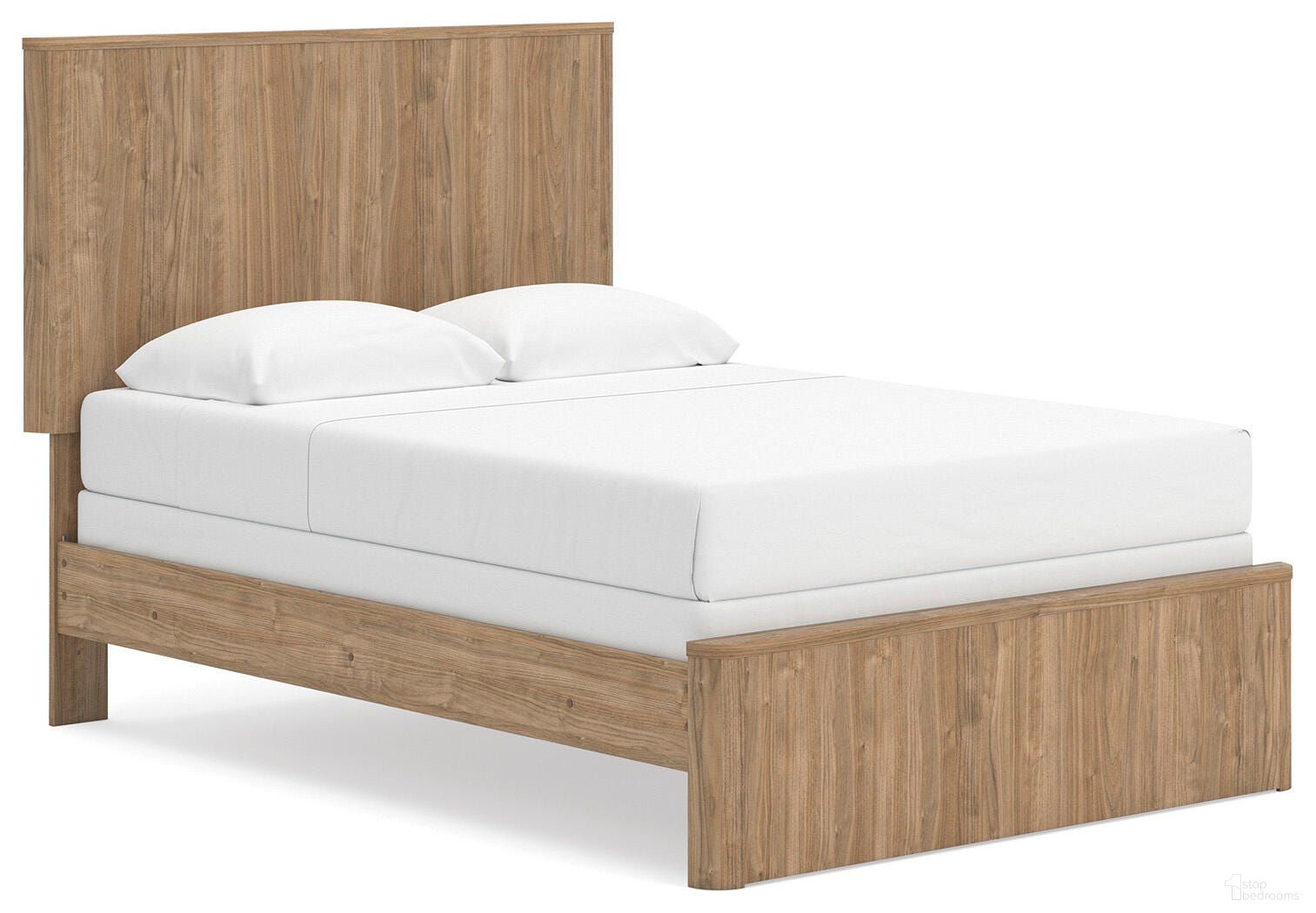 Dayella Full Panel Bed In Warm Natural Brown