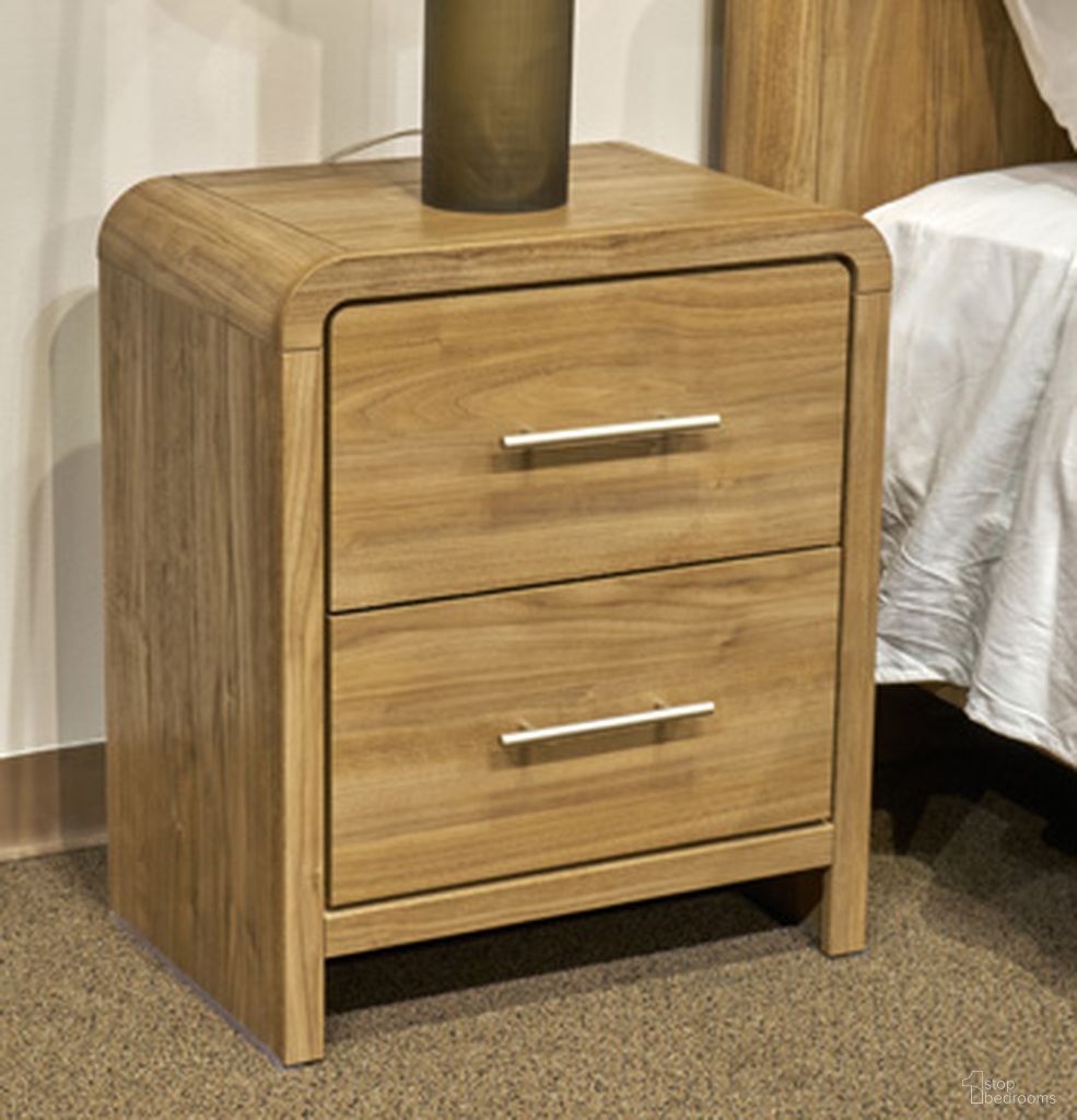 The appearance of Dayella Two Drawer NightStand In Warm Natural Brown designed by Signature Design by Ashley in the transitional interior design. This warm natural brown piece of furniture was selected by 1StopBedrooms from Dayella Collection to add a touch of cosiness and style into your home. Sku: NCB1121-92. Material: Wood.