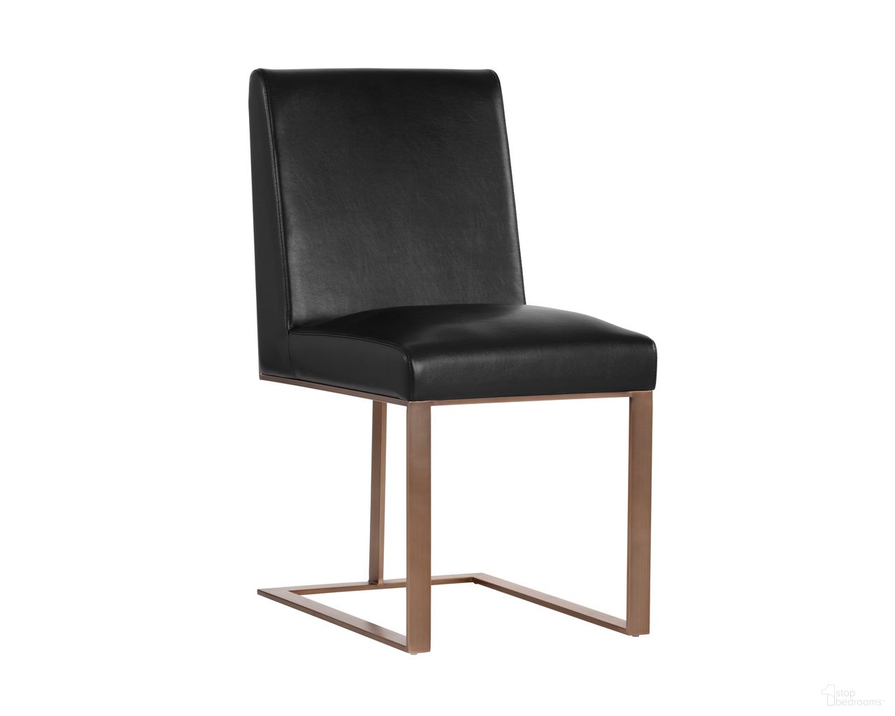 Dean Dining Chair In Cantina Black and Antique Brass
