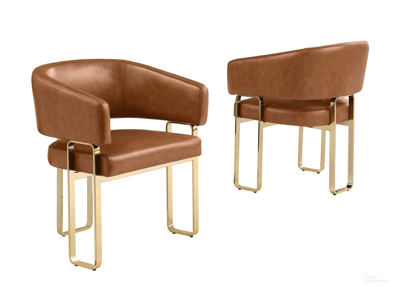The appearance of Dean Leathaire Tri-Leg Dining Chair Set of 2 in Toffee designed by Best Quality Furniture in the glam interior design. This toffee piece of furniture was selected by 1StopBedrooms from Dean Collection to add a touch of cosiness and style into your home. Sku: SC235. Chair Type: Arm Chair. Material: Leathaire Fabric.