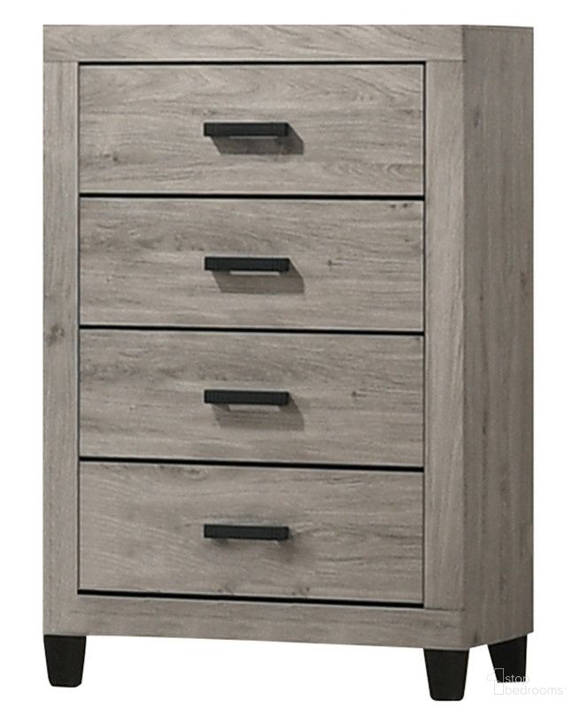 The appearance of Dean MDF Solid Wood Chest in Light Gray designed by Best Quality Furniture in the country / farmhouse interior design. This light gray piece of furniture was selected by 1StopBedrooms from Dean Collection to add a touch of cosiness and style into your home. Sku: B790-C. Material: MDF.