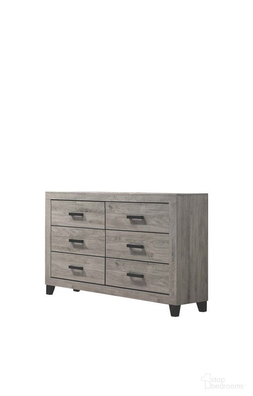 The appearance of Dean MDF Solid Wood Dresser in Light Gray designed by Best Quality Furniture in the country / farmhouse interior design. This light gray piece of furniture was selected by 1StopBedrooms from Dean Collection to add a touch of cosiness and style into your home. Sku: B790-DR. Material: MDF.