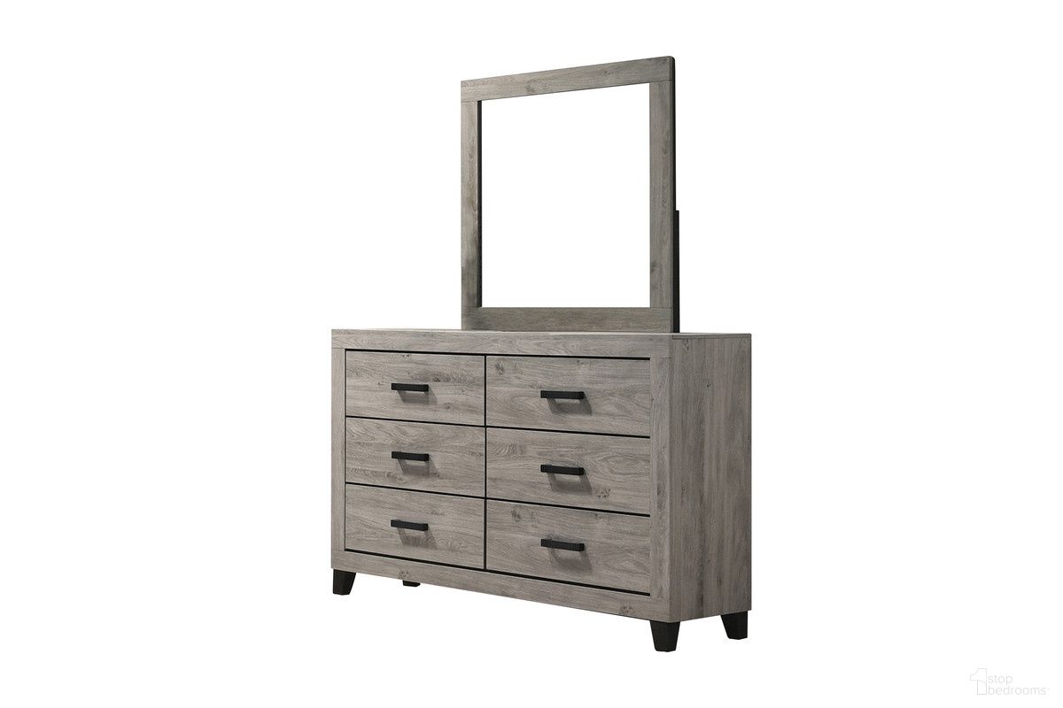 The appearance of Dean MDF Solid Wood Dresser with Mirror in Light Gray designed by Best Quality Furniture in the country / farmhouse interior design. This light gray piece of furniture was selected by 1StopBedrooms from Dean Collection to add a touch of cosiness and style into your home. Sku: B790-DR;B790-M. Material: MDF.