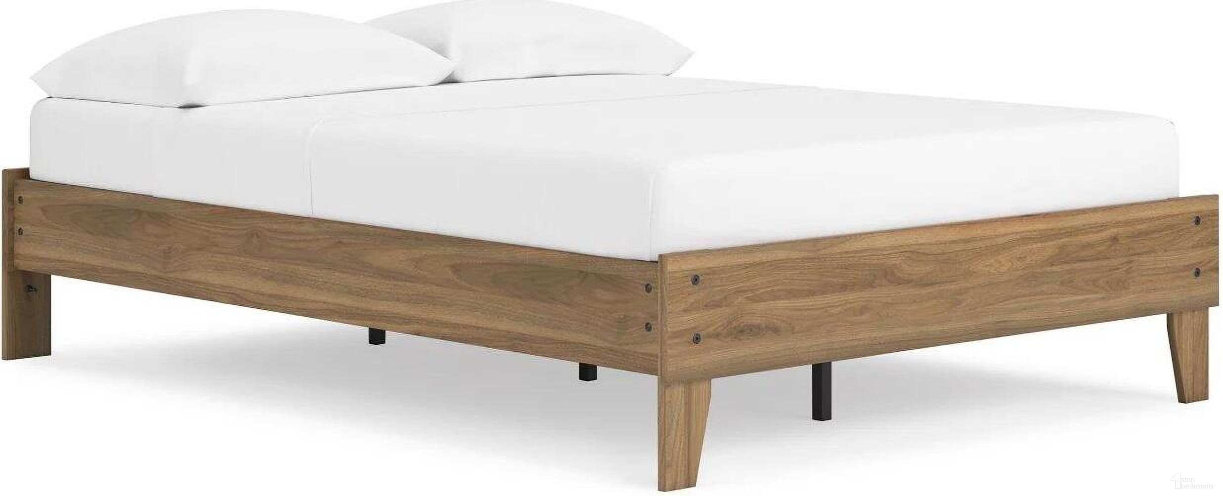 The appearance of Deanlow Full Platform Bed In Honey designed by Signature Design by Ashley in the transitional interior design. This honey piece of furniture was selected by 1StopBedrooms from Deanlow Collection to add a touch of cosiness and style into your home. Sku: EB1866-112. Bed Type: Platform Bed. Material: Wood. Bed Size: Full.