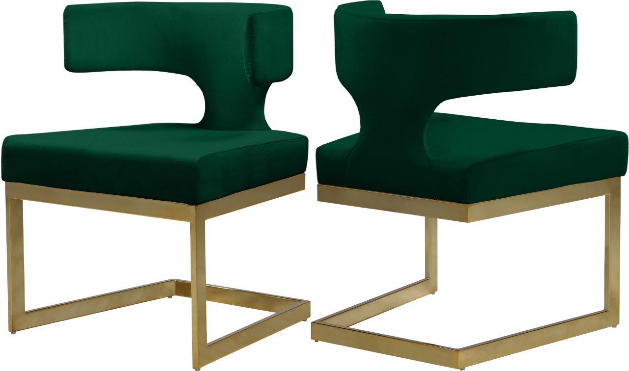 Deasia Green Velvet Dining Chair - 1StopBedrooms