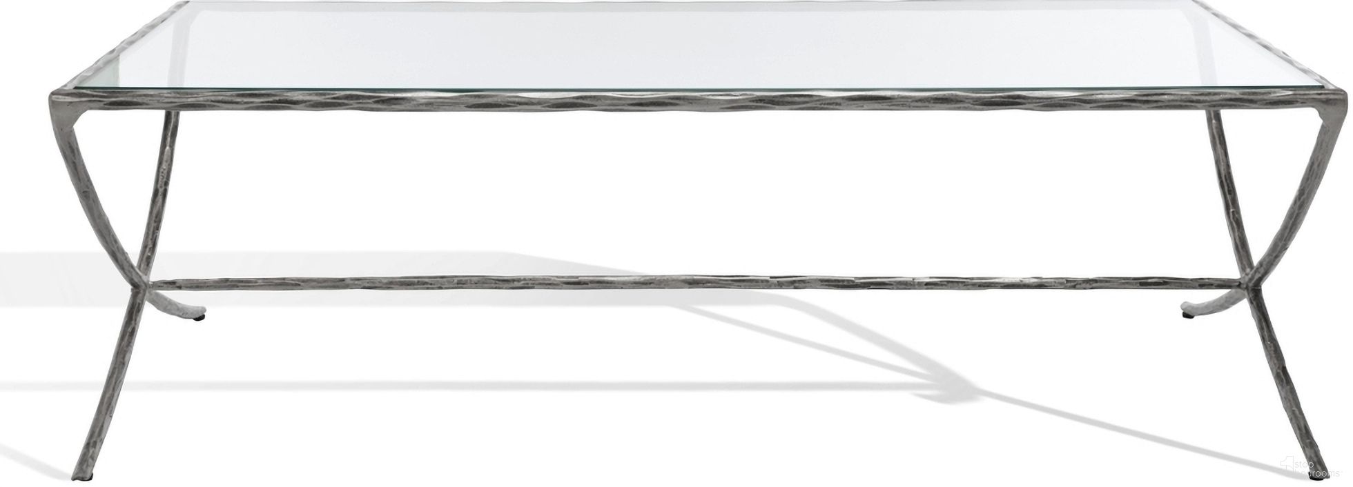 The appearance of Debbie Rectangle Metal Coffee Table In Silver designed by Safavieh Couture in the transitional interior design. This silver piece of furniture  was selected by 1StopBedrooms from Debbie Collection to add a touch of cosiness and style into your home. Sku: SFV9522B. Material: Iron.