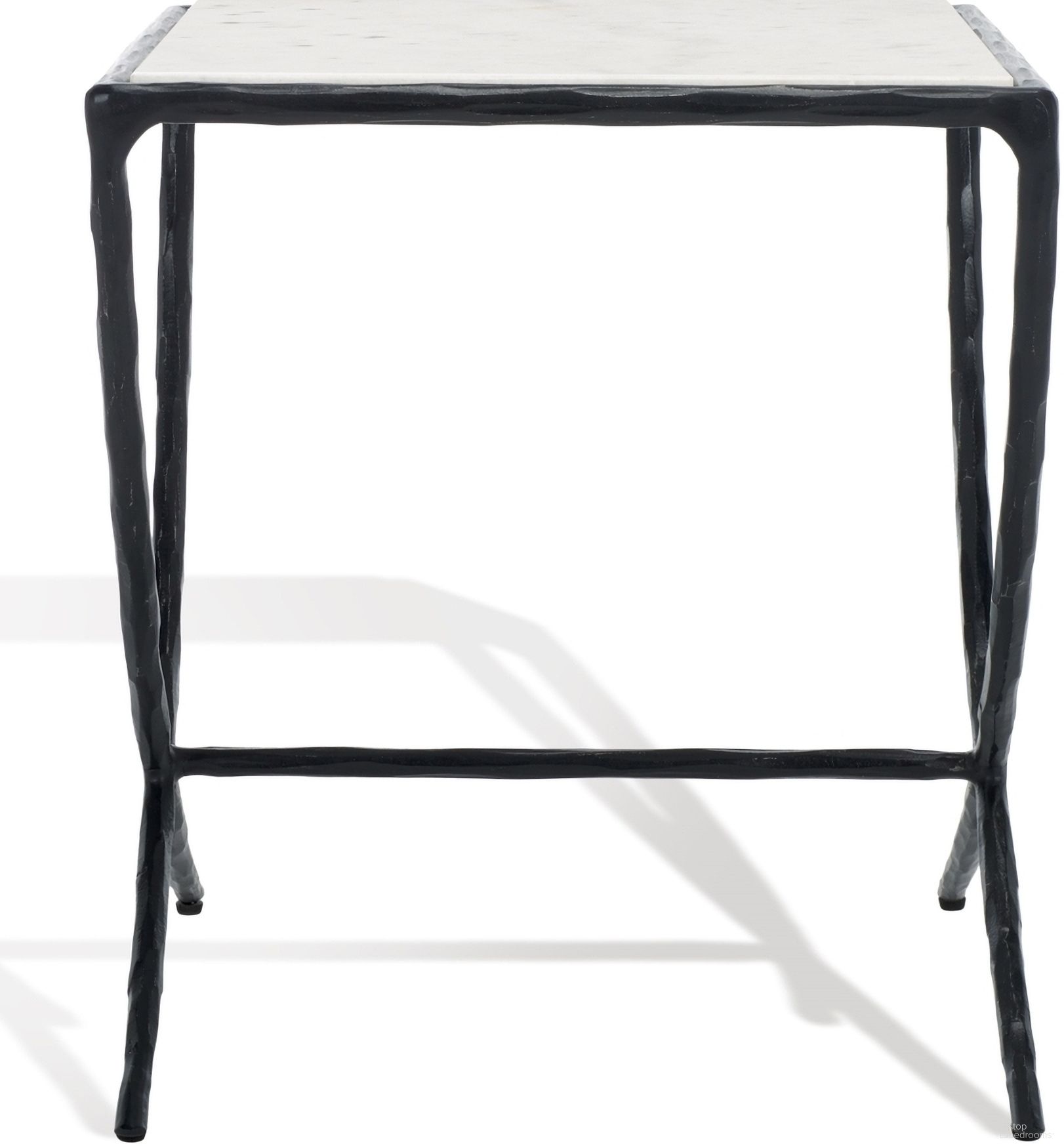 The appearance of Debbie Square Metal Accent Table In Black and White designed by Safavieh Couture in the modern / contemporary interior design. This black and white piece of furniture  was selected by 1StopBedrooms from Debbie Collection to add a touch of cosiness and style into your home. Sku: SFV9523D. Material: Iron.