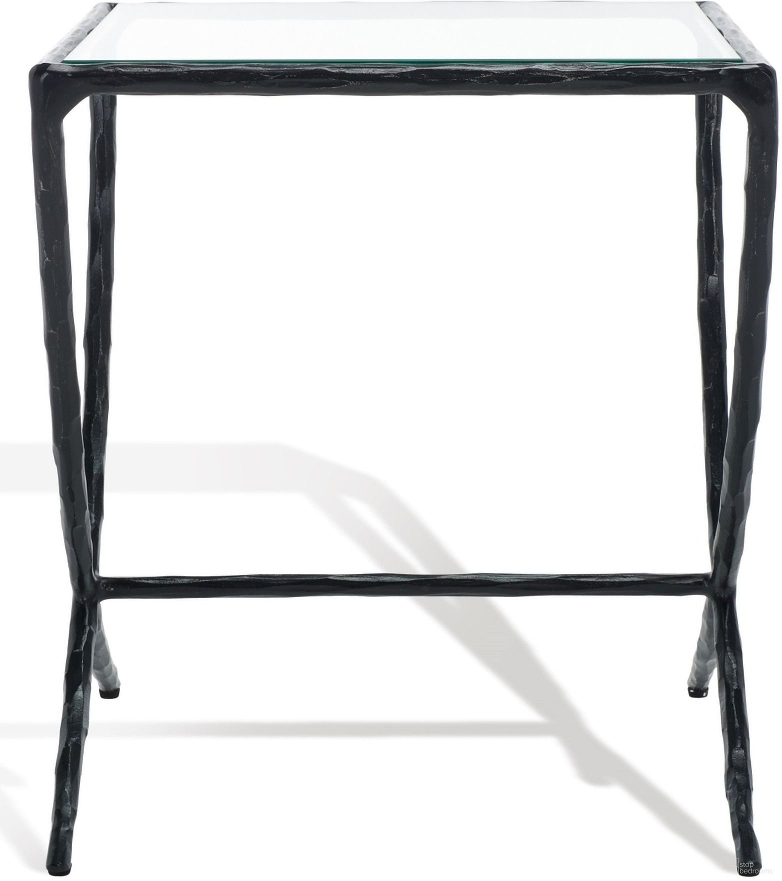 Debbie Square Metal Accent Table In Black