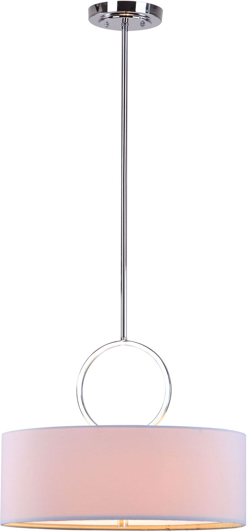 The appearance of Debonair Chrome Ring 3-Light 18 Inch Drum Adjustable Pendant designed by Safavieh in the transitional interior design. This chrome piece of furniture  was selected by 1StopBedrooms from Safavieh LIT Collection to add a touch of cosiness and style into your home. Sku: LIT4212A. Material: Chrome.