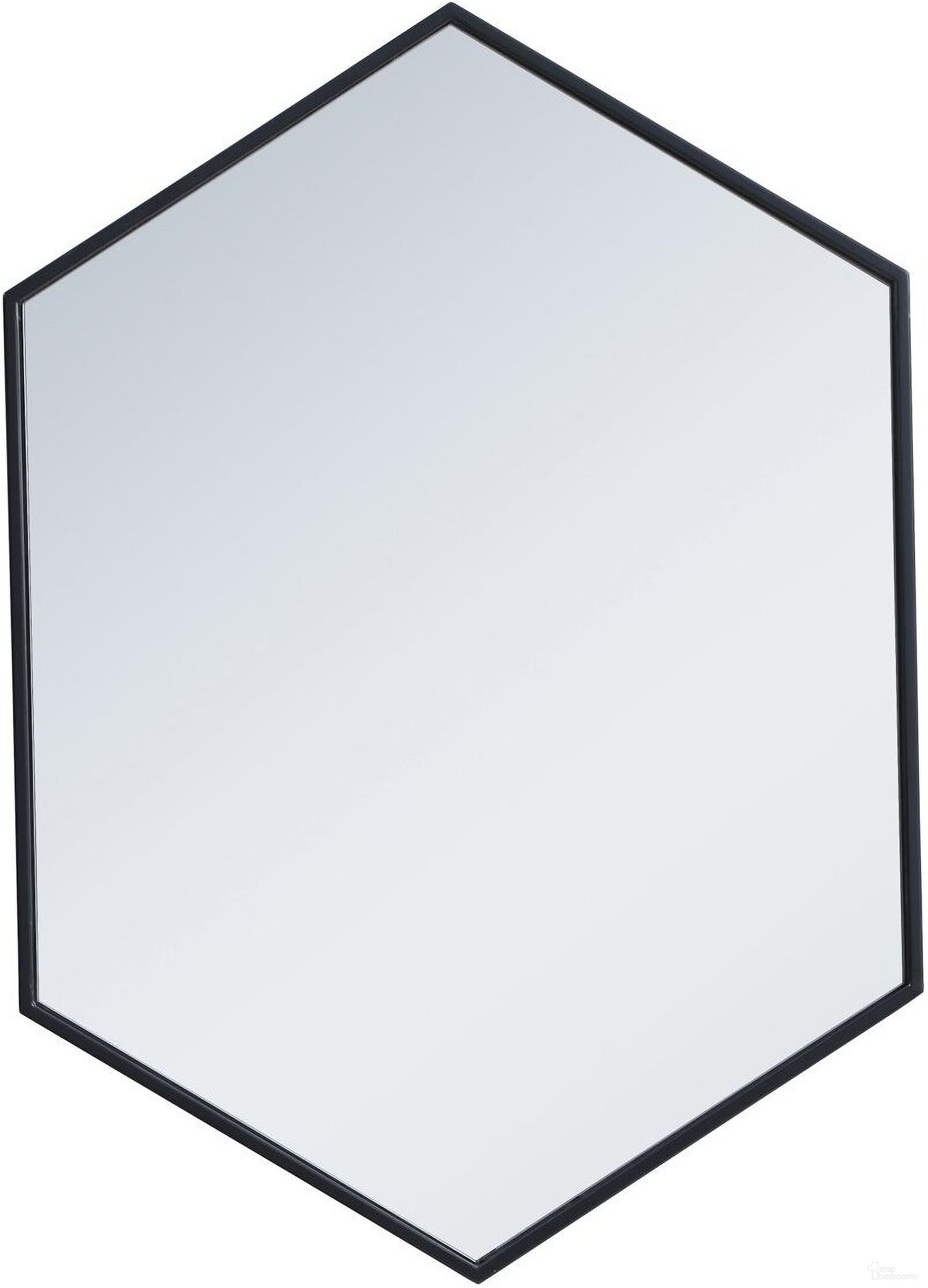 The appearance of Decker Black Hexogon Mirror MR4424BK designed by Elegant Lighting in the modern / contemporary interior design. This black piece of furniture  was selected by 1StopBedrooms from Decker Collection to add a touch of cosiness and style into your home. Sku: MR4424BK. Material: Metal.