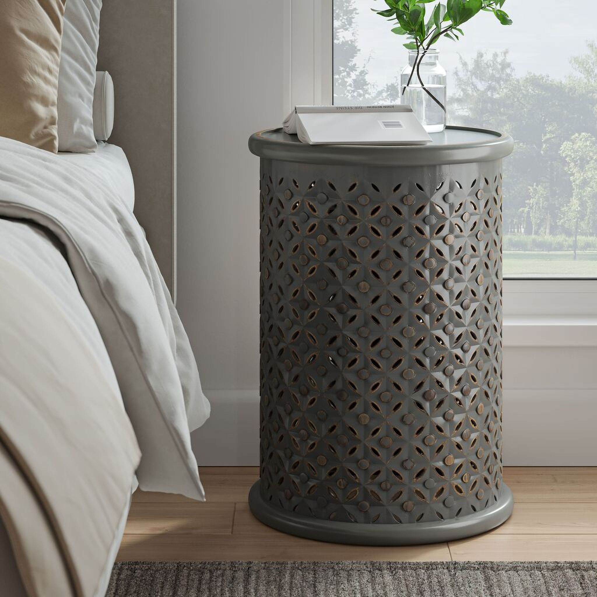 Jofran Decker Drum End Table - Thumbnail 2