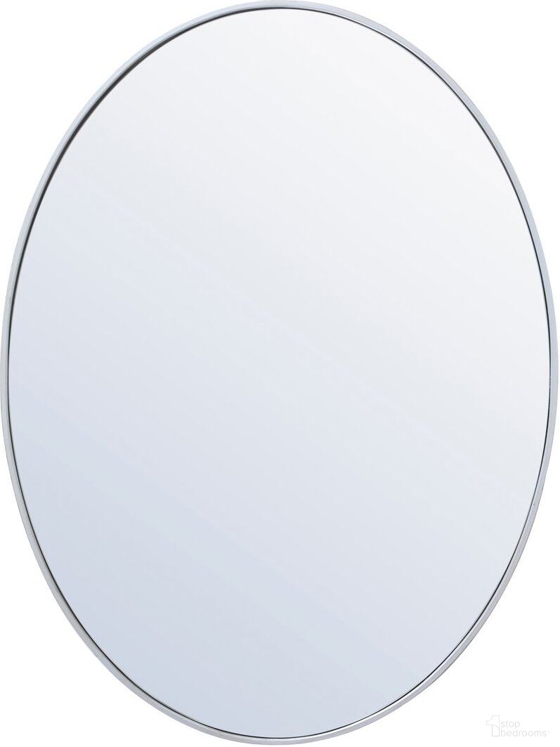 The appearance of Decker Silver Oval Mirror MR4630S designed by Elegant Lighting in the modern / contemporary interior design. This silver piece of furniture  was selected by 1StopBedrooms from Decker Collection to add a touch of cosiness and style into your home. Sku: MR4630S. Material: Metal.