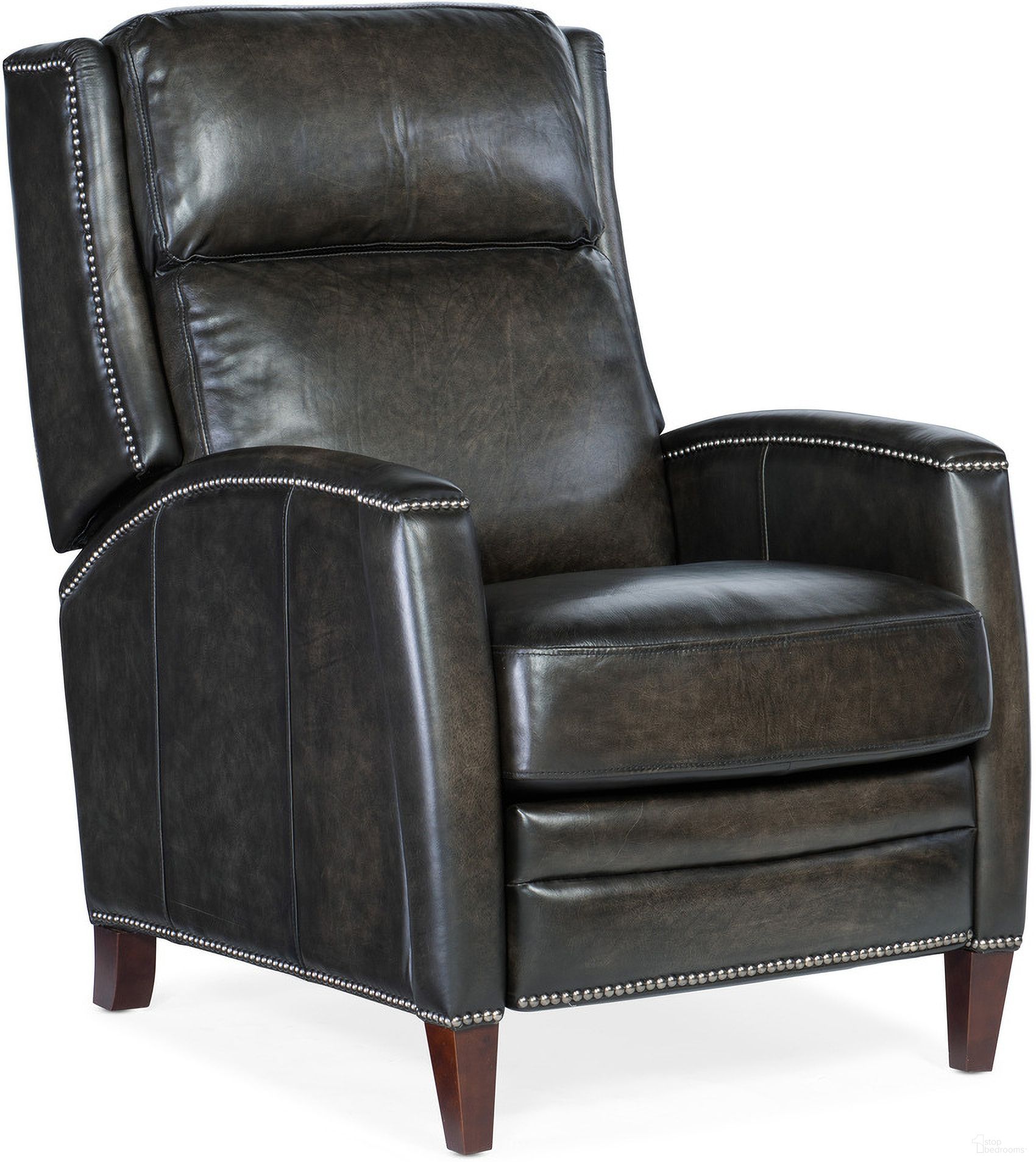 The appearance of Declan Manual Push Back Recliner designed by Hooker in the traditional interior design. This brown piece of furniture was selected by 1StopBedrooms from RC Collection to add a touch of cosiness and style into your home. Sku: RC251-PB-089. Material: Leather.