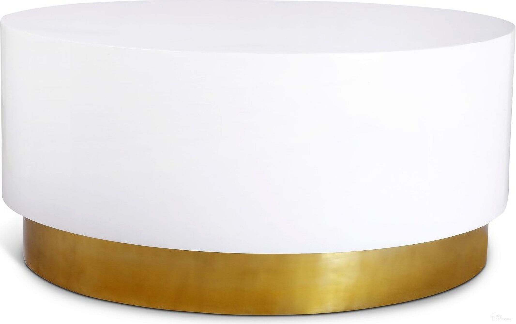 Deco Coffee Table In White and Gold