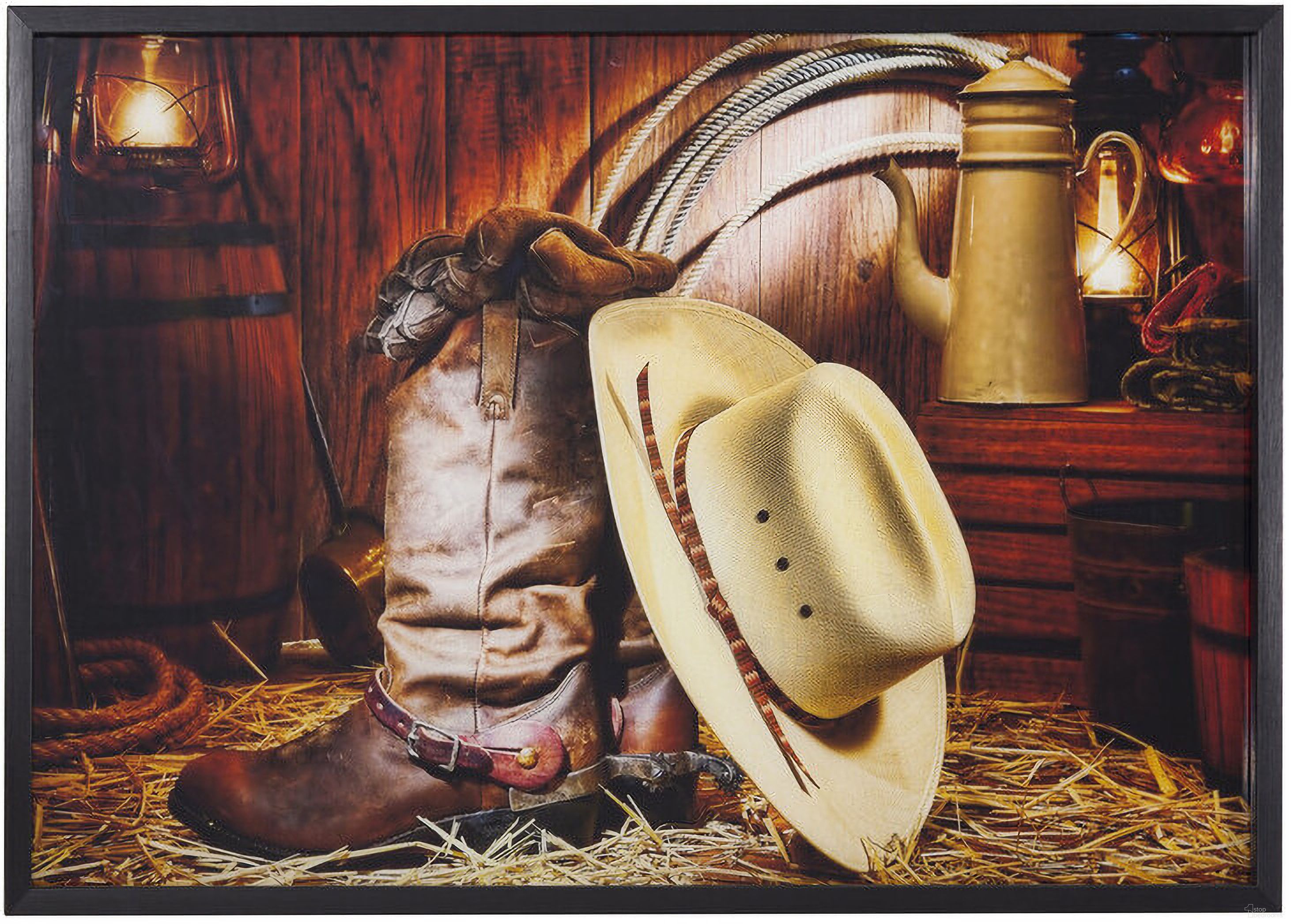 Deep Rooted Cowboy Wall Art In Multicolor