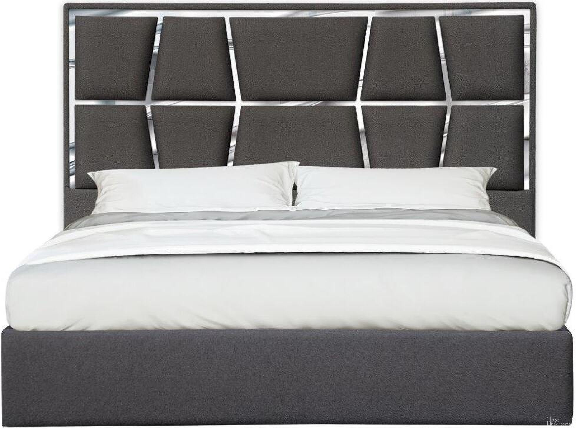 The appearance of Degas Charcoal Queen Upholstered Platform Bed designed by J&M in the modern / contemporary interior design. This charcoal piece of furniture was selected by 1StopBedrooms from Degas Collection to add a touch of cosiness and style into your home. Sku: 18720-Q. Bed Type: Platform Bed. Material: Wood. Bed Size: Queen.