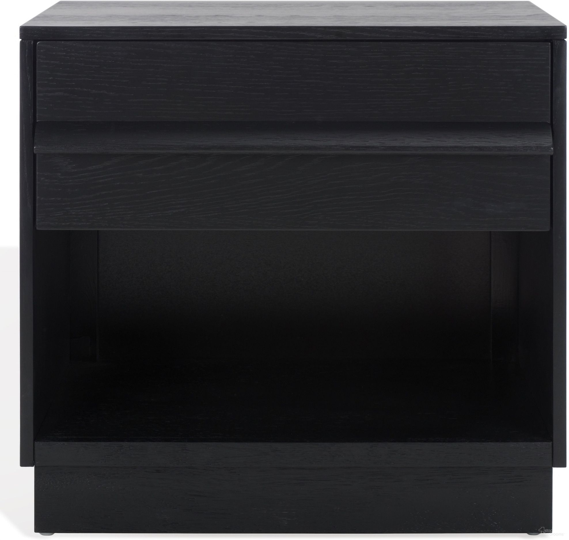 The appearance of Deirdra 1 Drawer Nightstand In Black designed by Safavieh Couture in the modern / contemporary interior design. This black piece of furniture  was selected by 1StopBedrooms from Deirdra Collection to add a touch of cosiness and style into your home. Sku: SFV2157B. Material: Rubberwood.
