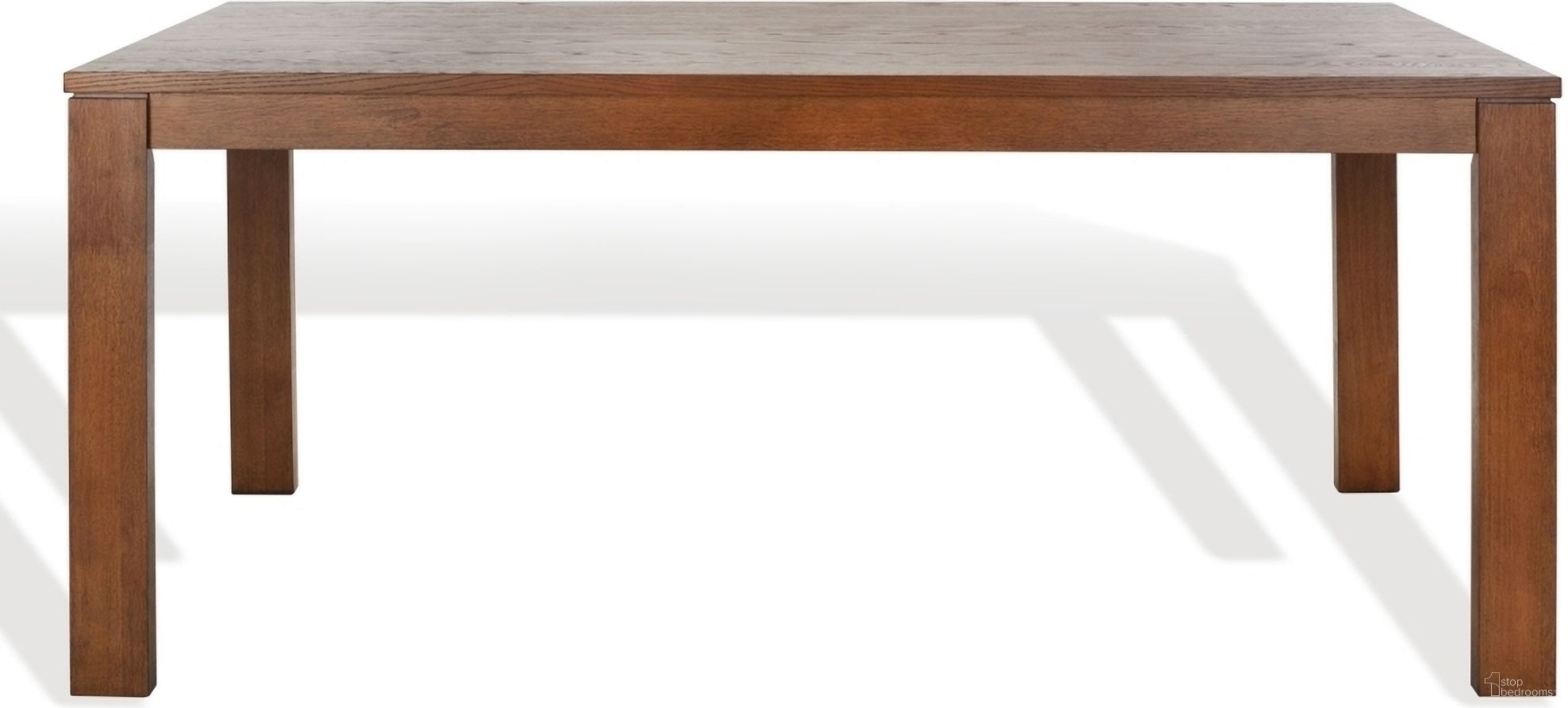 The appearance of Deirdra Wood Rectangle Dining Table In Medium Oak designed by Safavieh Couture in the modern / contemporary interior design. This medium oak piece of furniture was selected by 1StopBedrooms from Deirdra Collection to add a touch of cosiness and style into your home. Sku: SFV2137C. Table Base Style: Legs. Material: MDF. Table Top Shape: Rectangular. Size: 40" x 70".