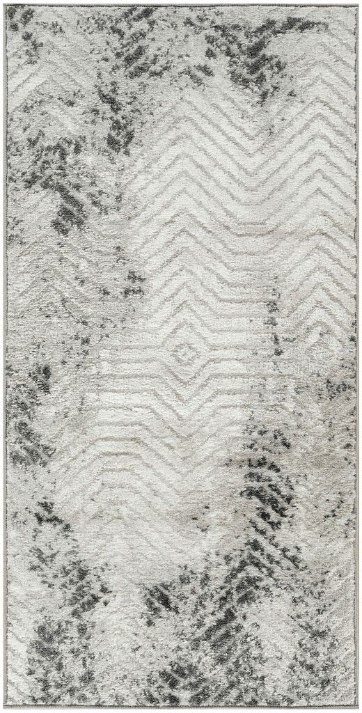 Dekor Modern 2' x 4' Modern Indoor Rug In Grey and Charcoal