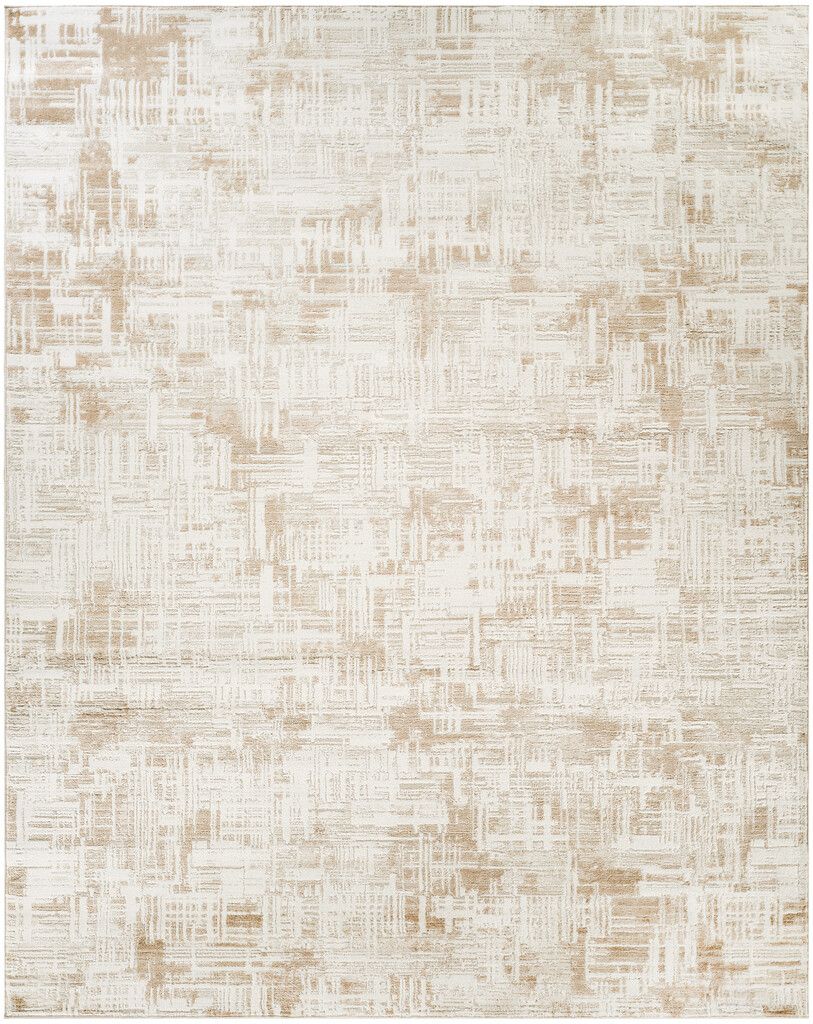 Dekor Modern 7'10" x 9'10" Modern Indoor Rug In Ivory and Taupe
