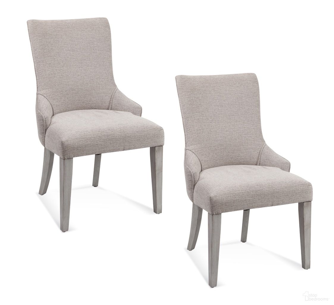 The appearance of Delaney Chair Set of 2 In Gray designed by Bassett Mirror Company in the coastal interior design. This gray piece of furniture  was selected by 1StopBedrooms from Delaney Collection to add a touch of cosiness and style into your home. Sku: 7980-DR-800-2. Material: Wood. Chair Type: Side Chair.