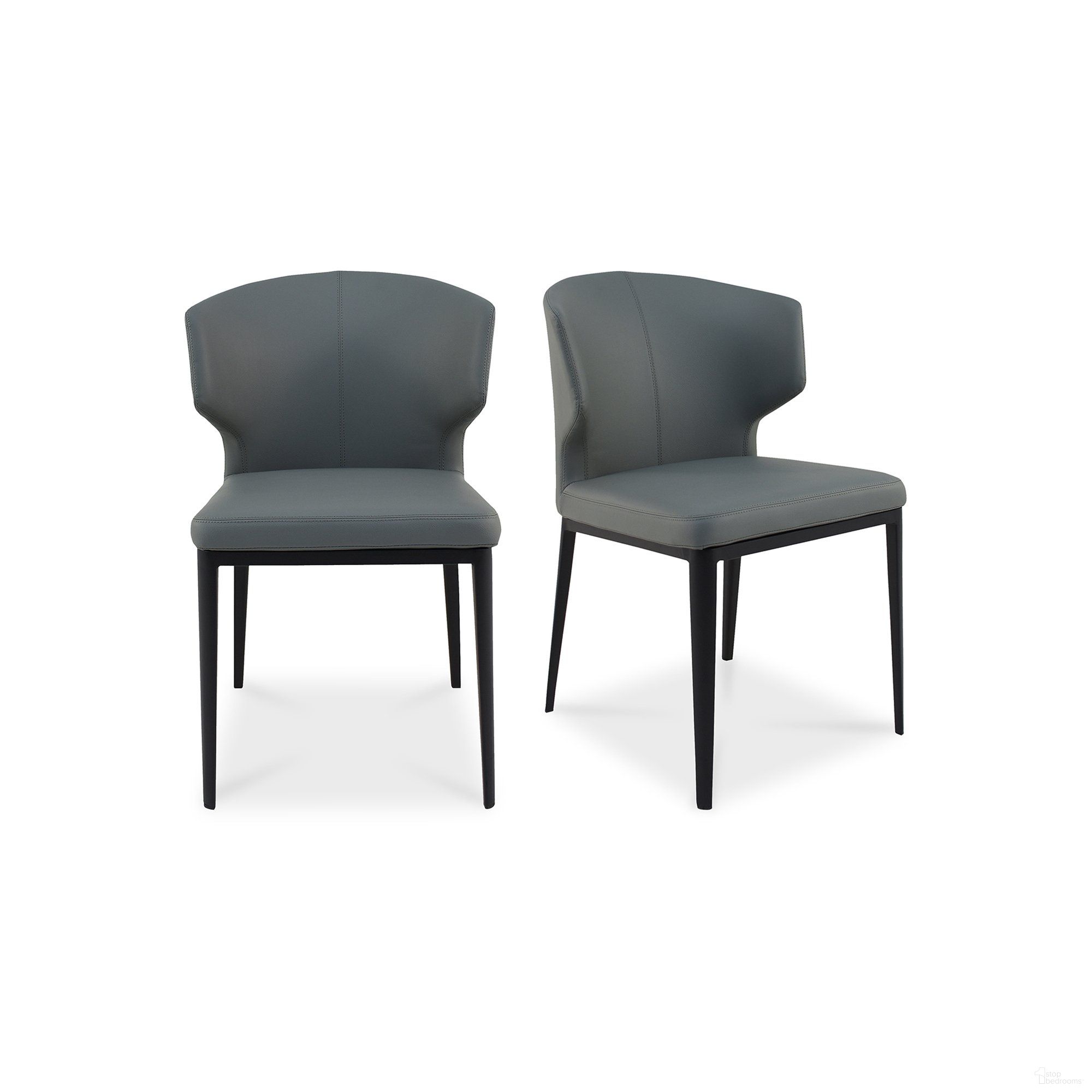 Delaney Side Chair Set of 2 In Grey