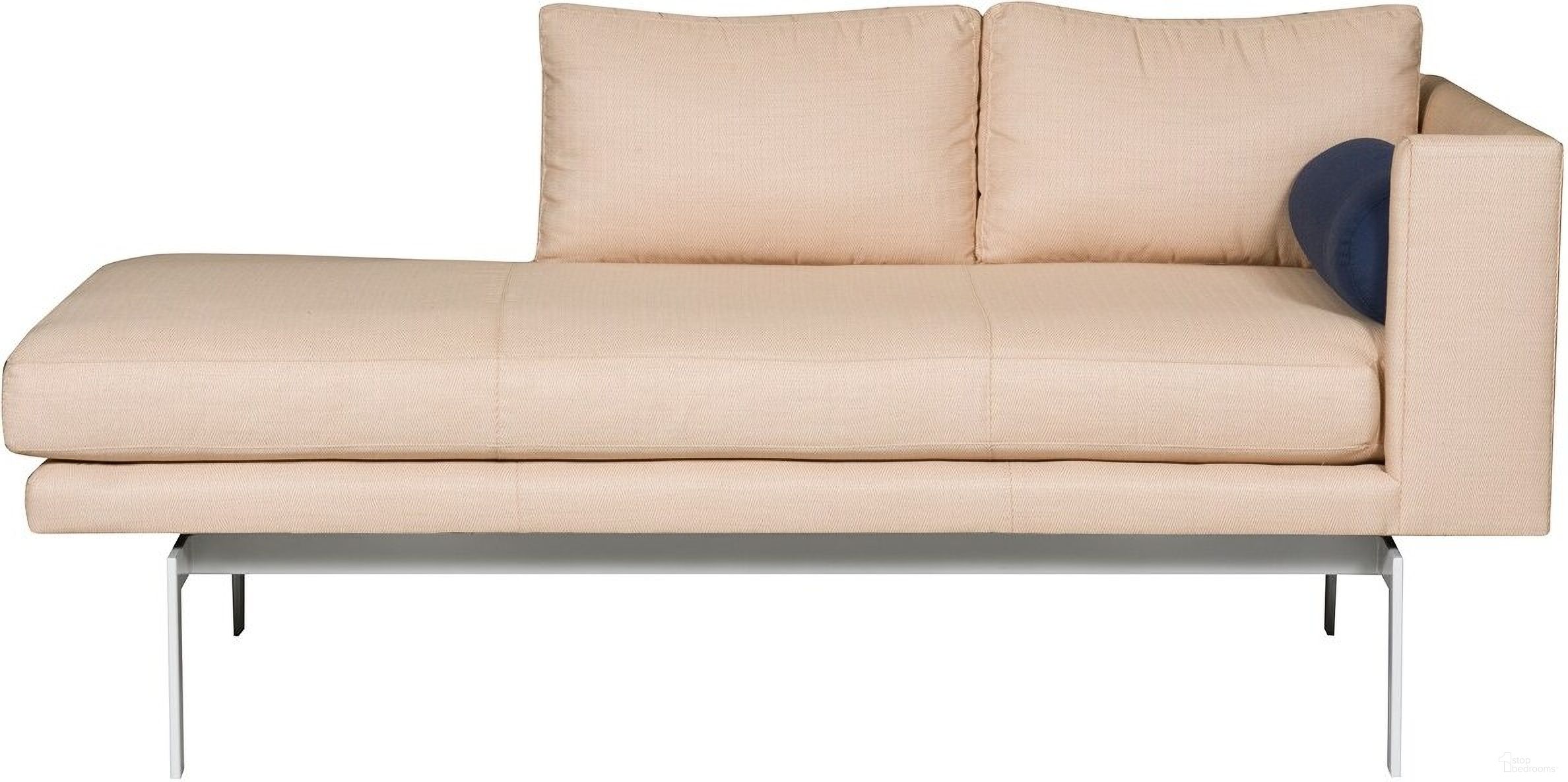 The appearance of Dellafield Outdoor Right Sette In White and Beige designed by Vanguard Furniture in the modern / contemporary interior design. This beige/white piece of furniture  was selected by 1StopBedrooms from Dellafield Collection to add a touch of cosiness and style into your home. Sku: OW111RWH_250588. Material: Metal.