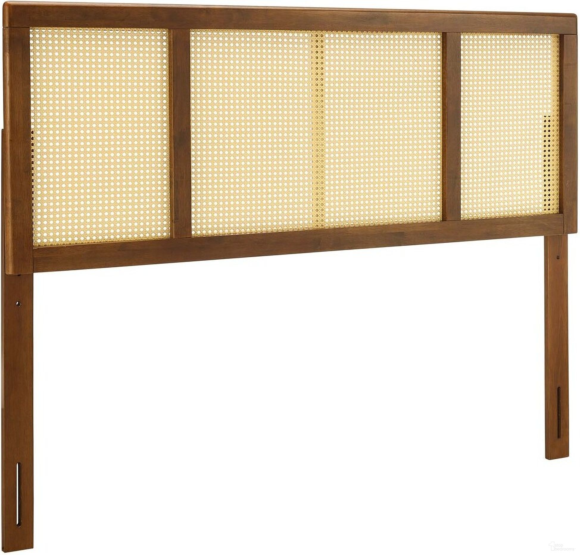 Delmare Cane King Headboard In Walnut