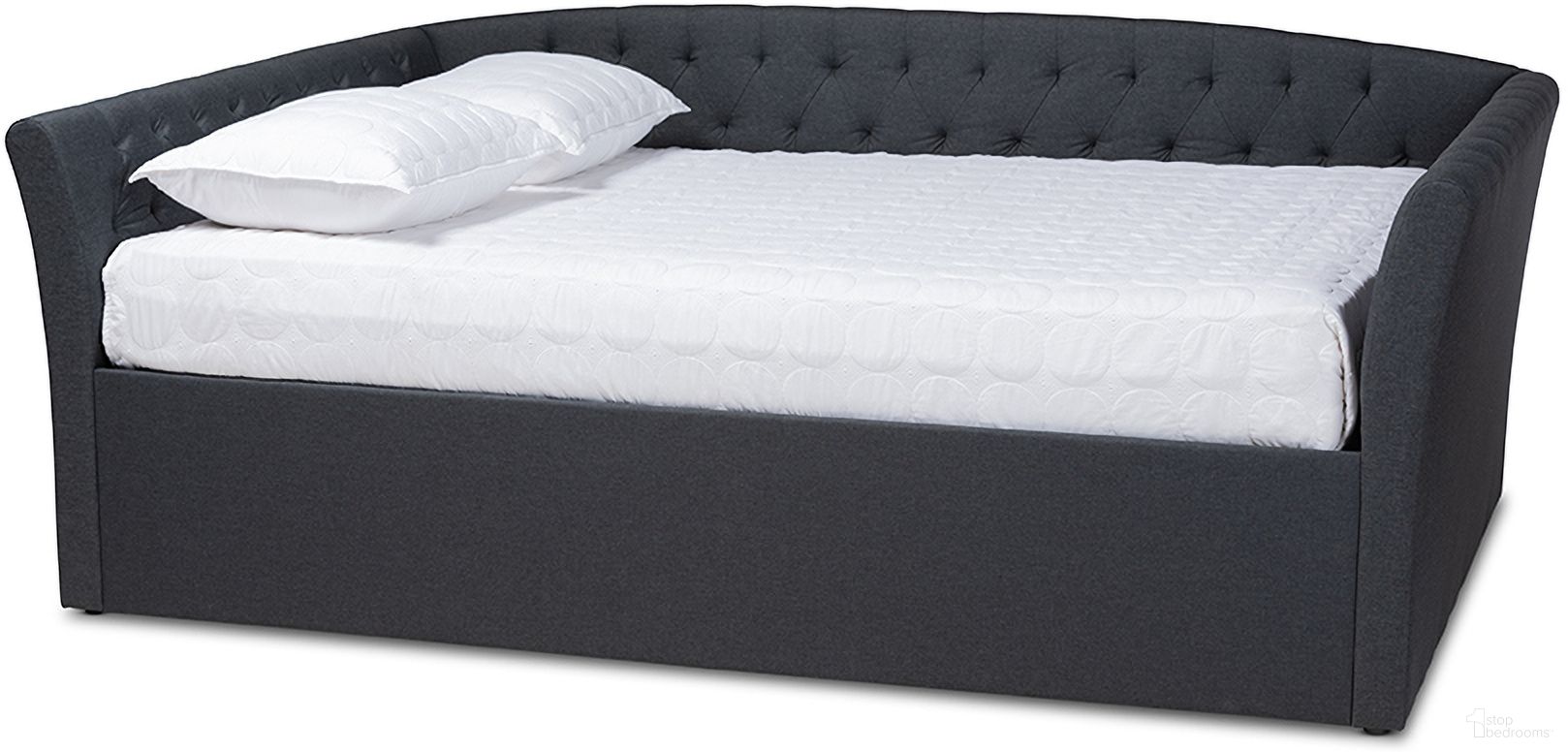 The appearance of Delora Modern And Contemporary Dark Grey Fabric Upholstered Queen Size Daybed designed by Baxton Studio in the modern / contemporary interior design. This dark grey piece of furniture was selected by 1StopBedrooms from Delora Collection to add a touch of cosiness and style into your home. Sku: CF9044-B-Charcoal-Daybed-Q. Bed Type: Daybed. Material: Polyester. Bed Size: Queen.