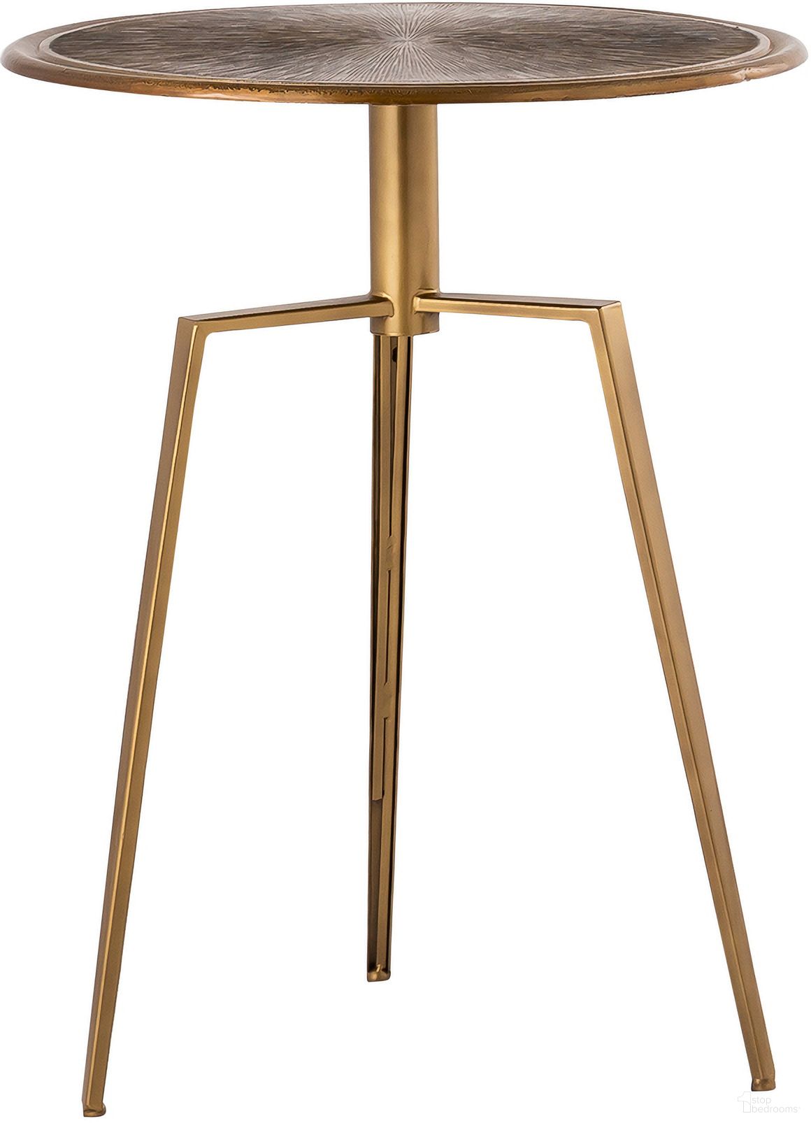The appearance of Delos Iron Round Side Table In Brass designed by Pasargad Home in the modern / contemporary interior design. This brass piece of furniture was selected by 1StopBedrooms from Byzantine Collection to add a touch of cosiness and style into your home. Sku: PRR-006. Material: Metal.