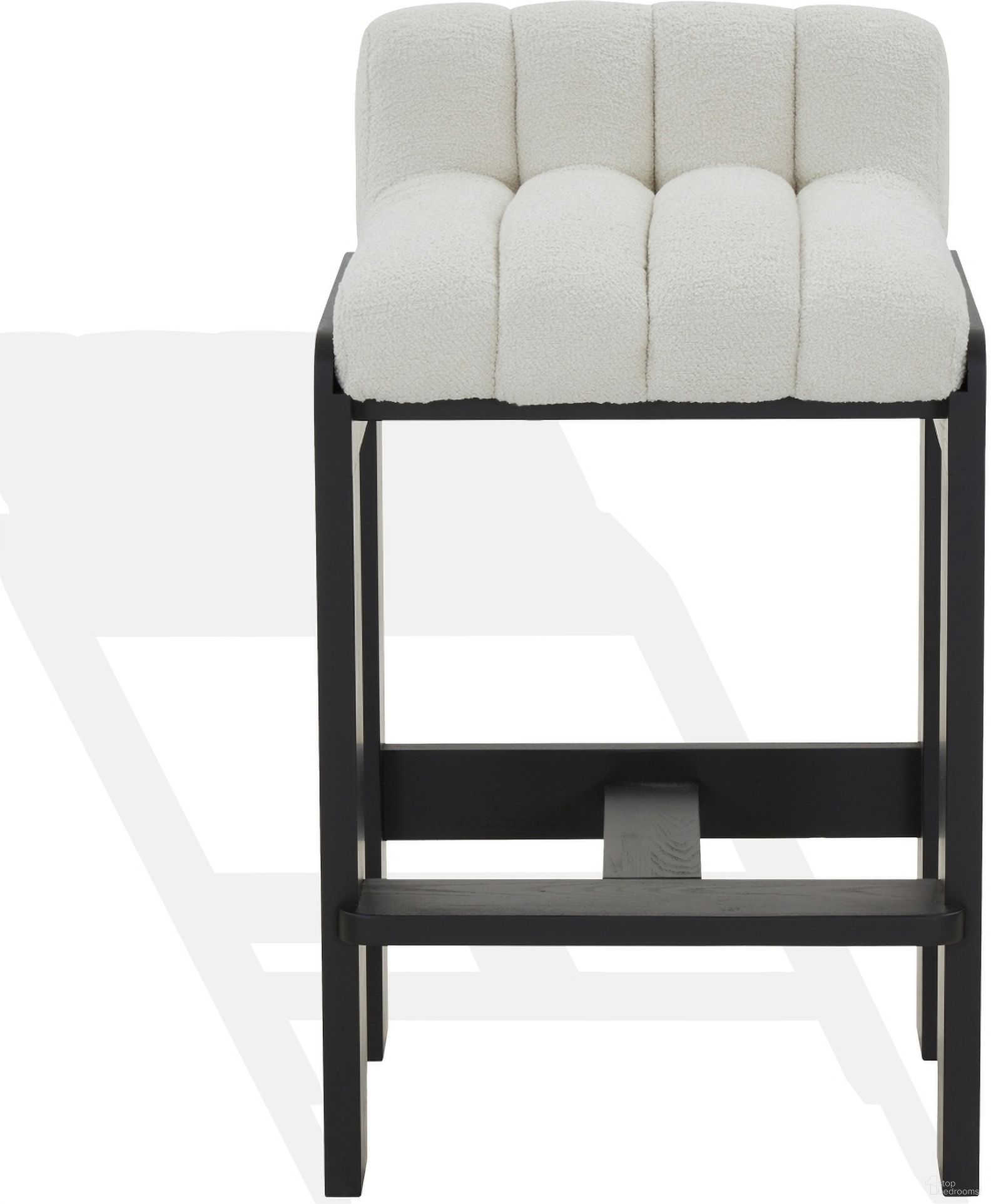 The appearance of Delphini Boucle Barstool In Ivory and Black designed by Safavieh Couture in the modern / contemporary interior design. This ivory and black piece of furniture was selected by 1StopBedrooms from Delphini Collection to add a touch of cosiness and style into your home. Sku: SFV4871B. Material: Wood.