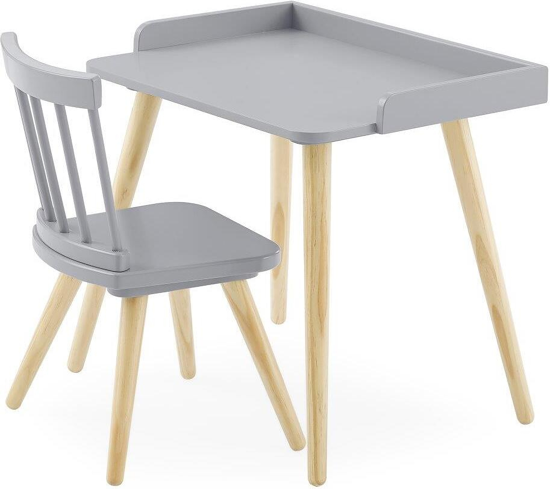 Delta Children Kids' Wood Desk with Hutch & Chair, White
