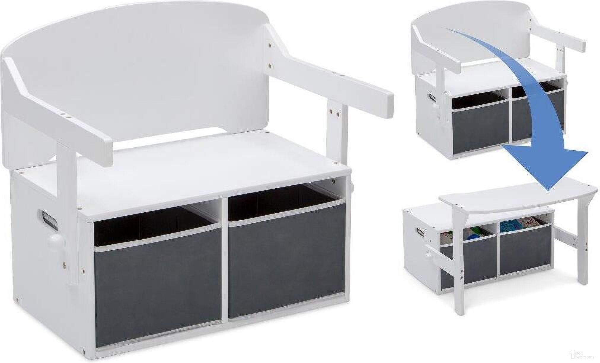 Delta Children Mysize Activity Bench In Bianca White