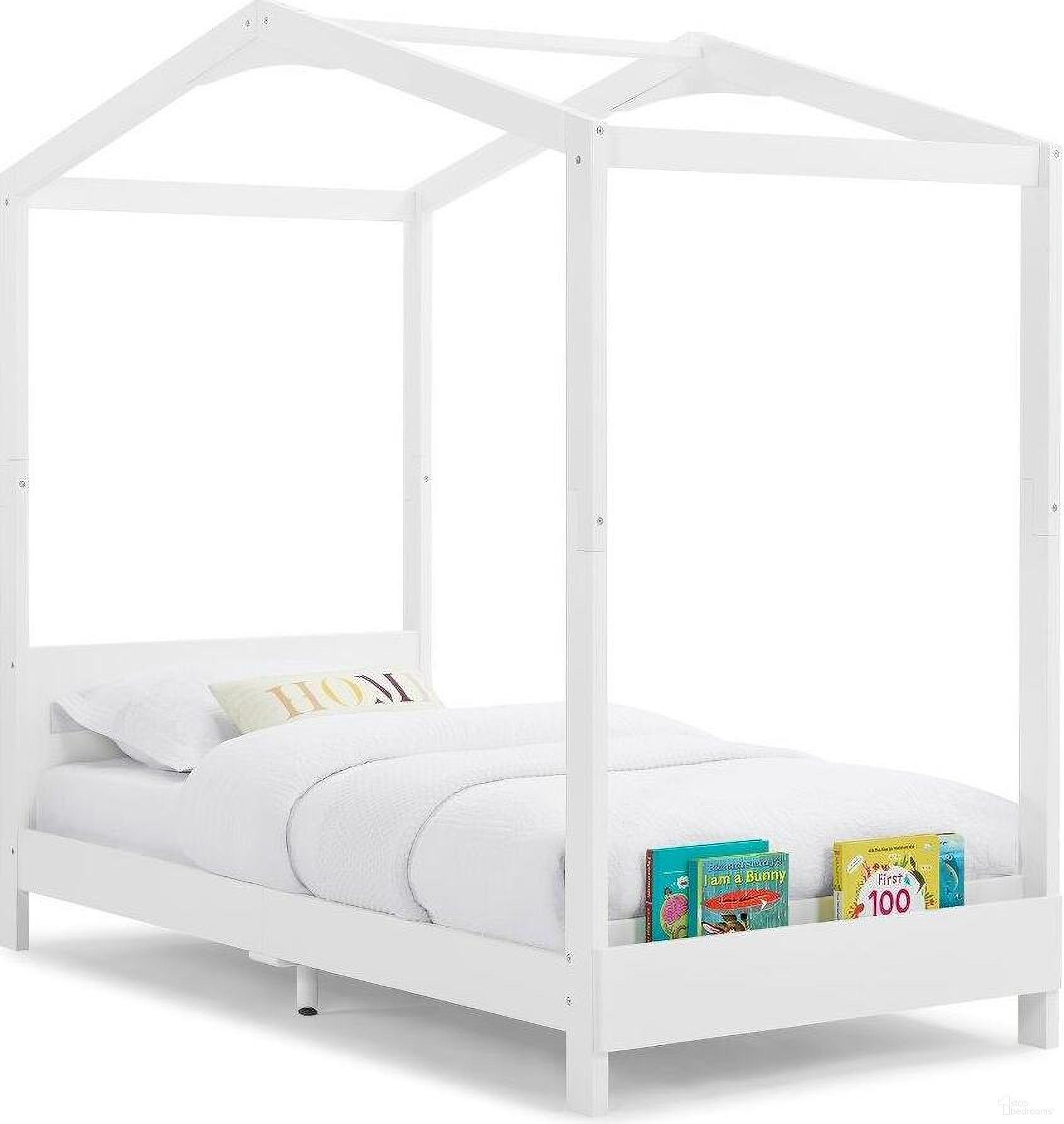 Delta Children Poppy House Twin Bed In Bianca White