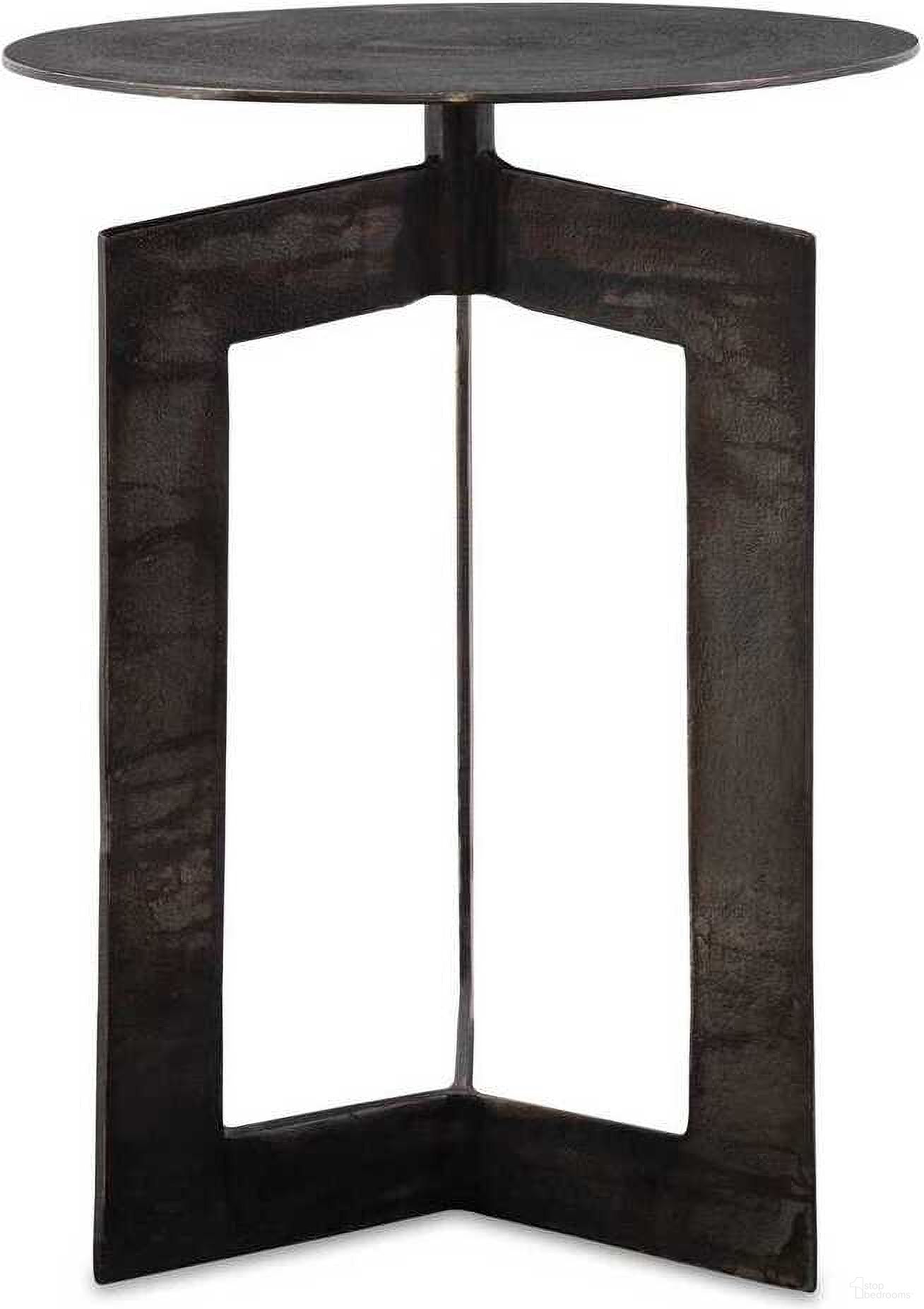 The appearance of Deltoid Gunmetal Accent Table In Bronze designed by Uttermost in the modern / contemporary interior design. This bronze piece of furniture  was selected by 1StopBedrooms from Deltoid Collection to add a touch of cosiness and style into your home. Sku: 22995. Material: Aluminum.