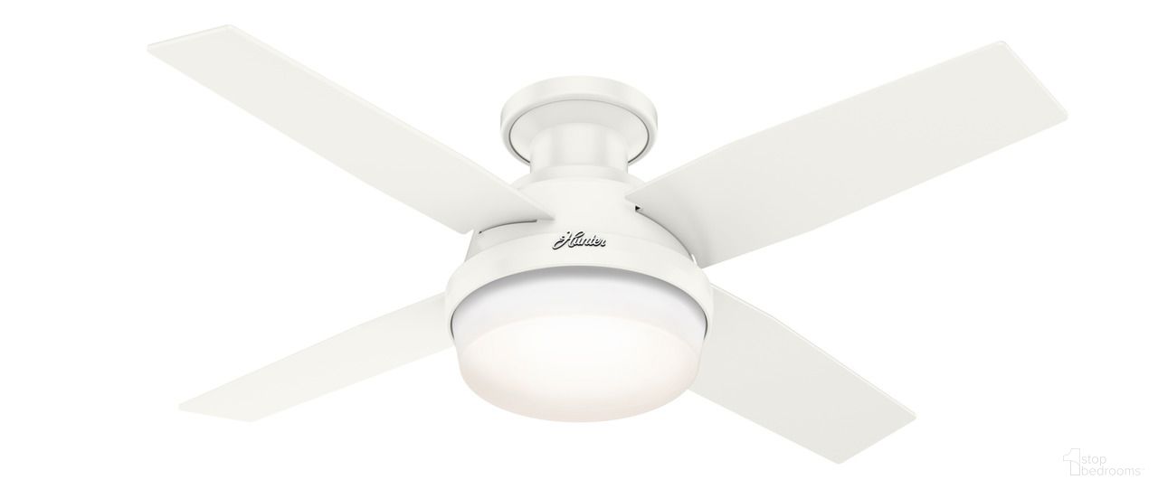 The appearance of Dempsey 44 Inch Low Profile Damp Rated Ceiling Fan with LED Light Kit and Handheld Remote In Fresh White and Washed Oak designed by Hunter Fan in the transitional interior design. This fresh white/washed oak piece of furniture was selected by 1StopBedrooms from Dempsey Collection to add a touch of cosiness and style into your home. Sku: 50399. Material: Plywood.