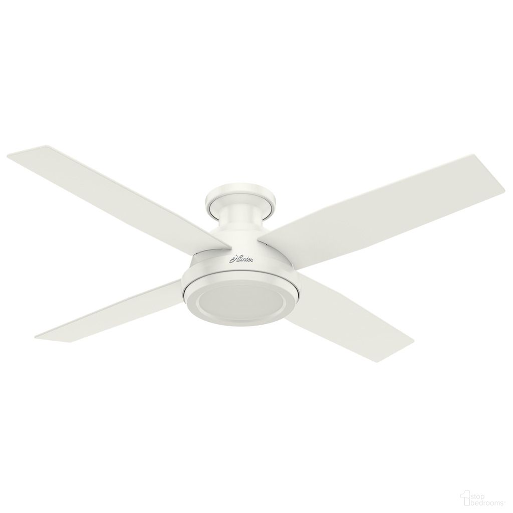 The appearance of Dempsey 52 Inch Low Profile Ceiling Fan and Handheld Remote In Fresh White and Blonde Oak designed by Hunter Fan in the modern / contemporary interior design. This fresh white/blonde oak piece of furniture was selected by 1StopBedrooms from Dempsey Collection to add a touch of cosiness and style into your home. Sku: 59248. Material: Composite.